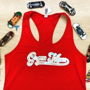 Grom Mom Skate Mom Racer Tanks Roller skate Skateboard